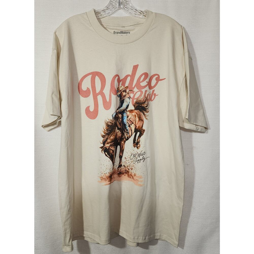 Rodeo club beige men's XL shirt